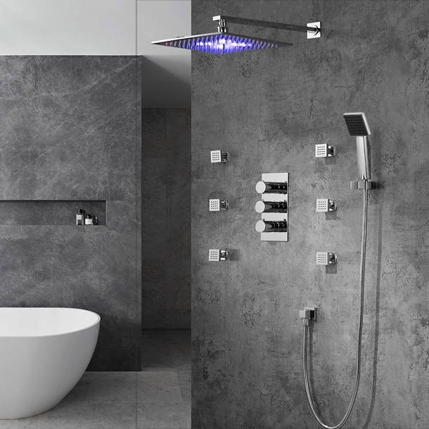 Wonderland America Thermostatic Complete Shower System with Roughin